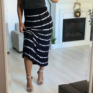 Striped maxi skirt